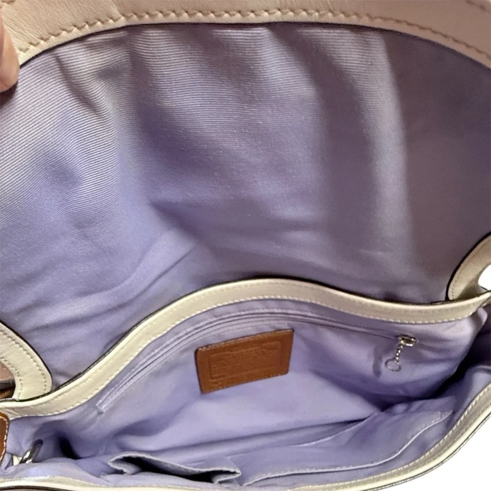 Coach White and Brown Shoulder Bag - Picture 10 of 12